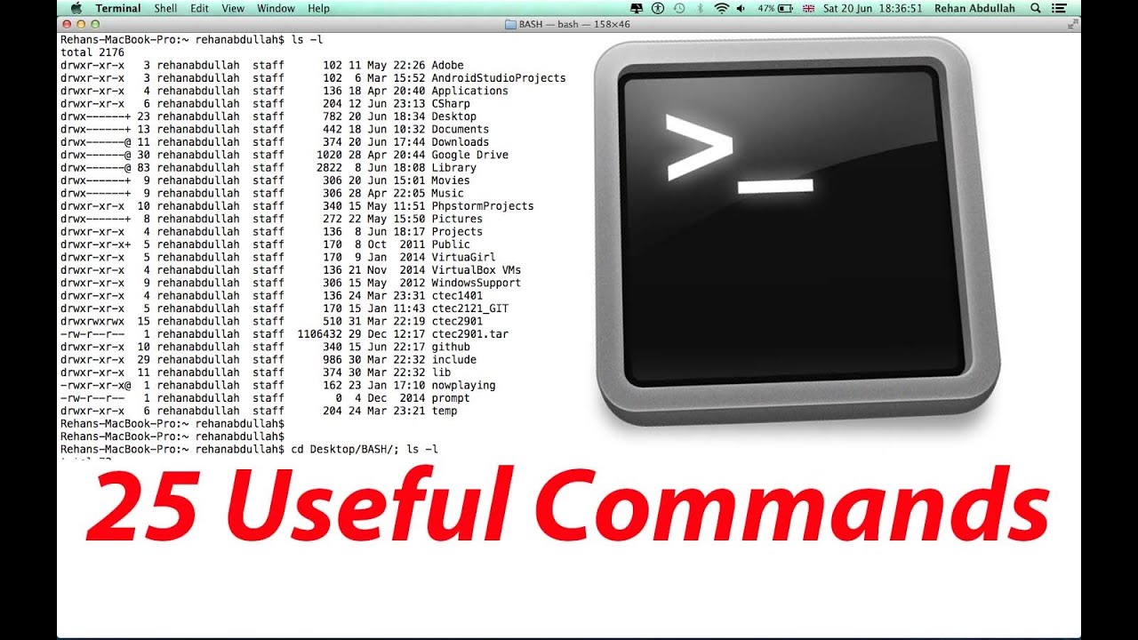 create short command for command in terminal mac